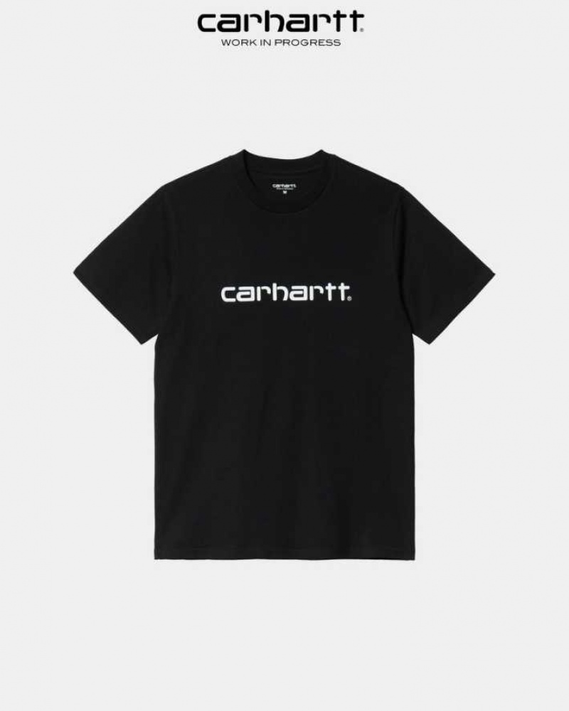 Carhartt Wip Script T-Shirt Black | TH0002332