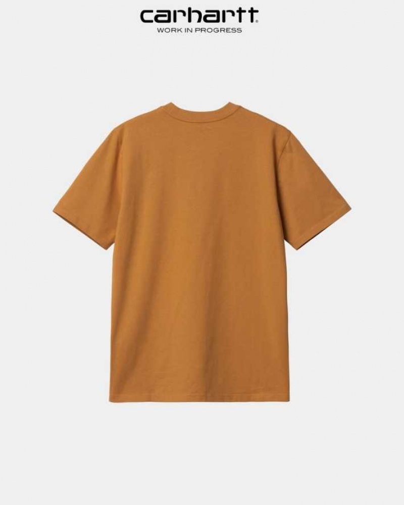 Carhartt Wip Script T-Shirt Ochre | TH0002328