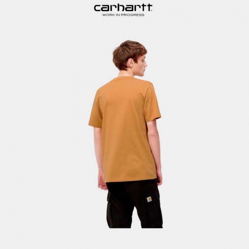 Carhartt Wip Script T-Shirt Ochre | TH0002328