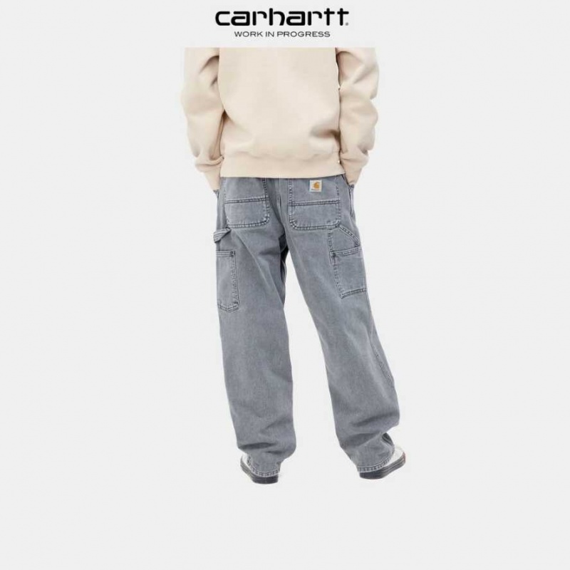 Carhartt Wip Single Knee Pant - Denim Black (stone bleached) | TH0001540