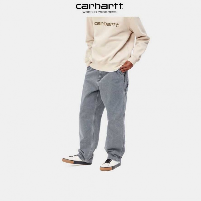 Carhartt Wip Single Knee Pant - Denim Black (stone bleached) | TH0001540