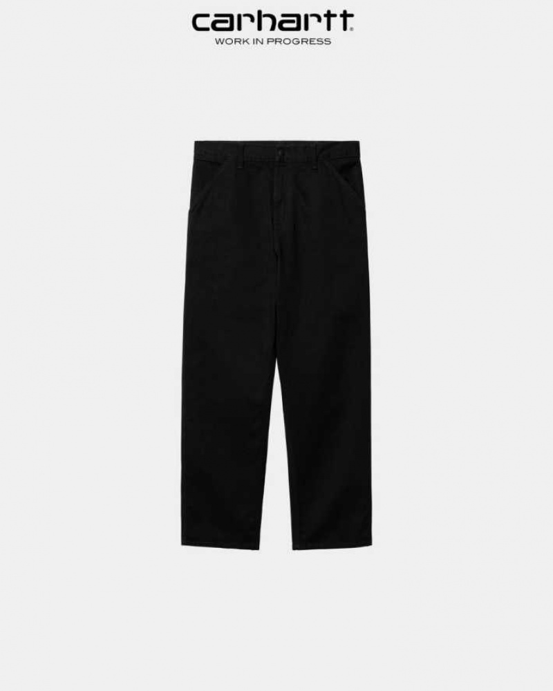 Carhartt Wip Single Knee Pant - Denim Black (one wash) | TH0001541