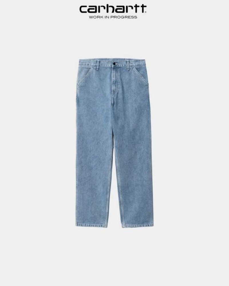 Carhartt Wip Single Knee Pant - Denim Blue (stone bleached) | TH0001538