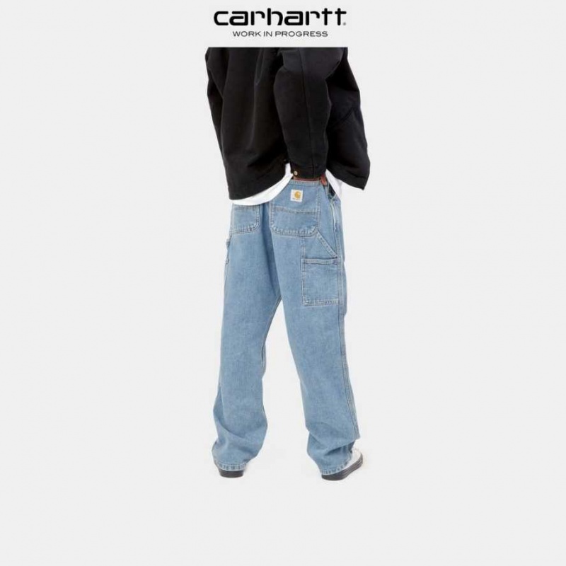 Carhartt Wip Single Knee Pant - Denim Blue (stone bleached) | TH0001538