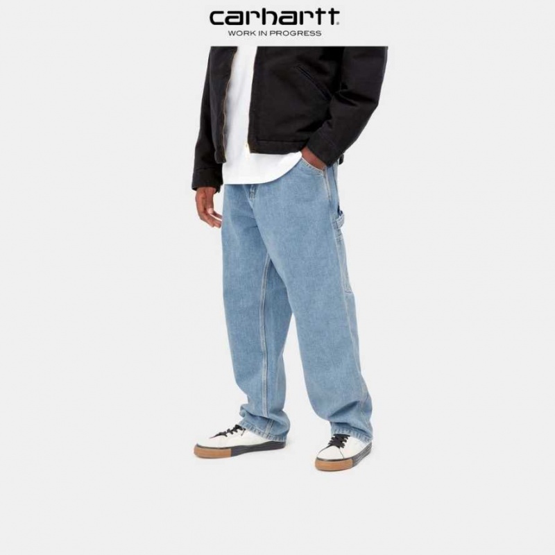 Carhartt Wip Single Knee Pant - Denim Blue (stone bleached) | TH0001538