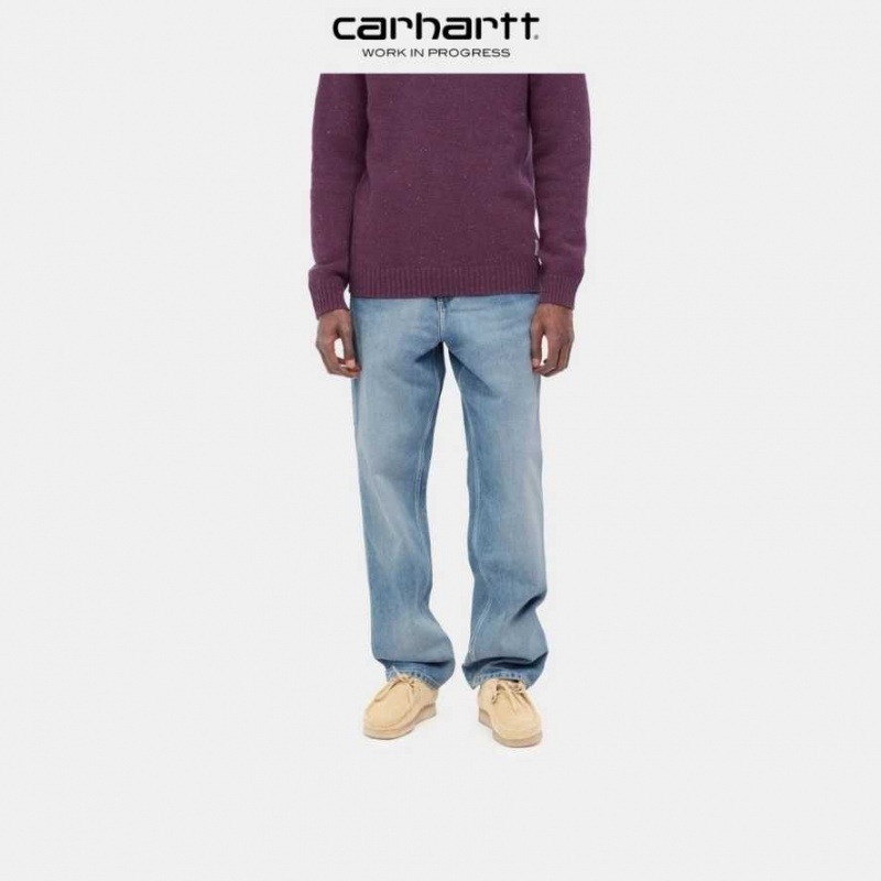 Carhartt Wip Single Knee Pant - Denim Blue (light used washed) | TH0001539