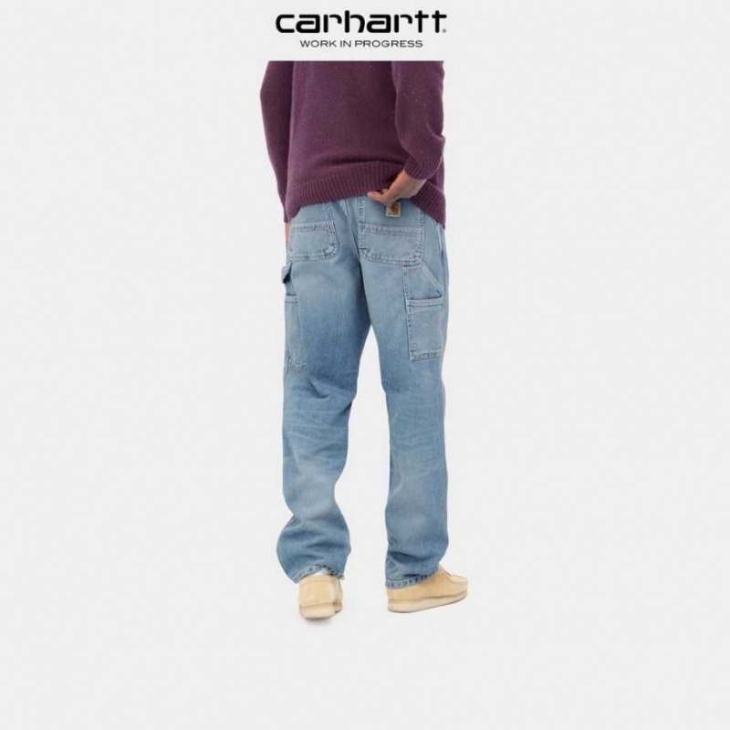 Carhartt Wip Single Knee Pant - Denim Blue (light used washed) | TH0001539