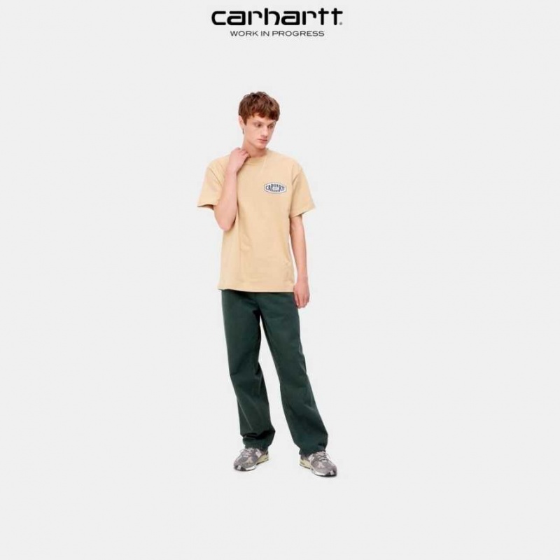 Carhartt Wip Single Knee Pant - Hickory Stripe Juniper / Blue (garment dyed) | TH0001542