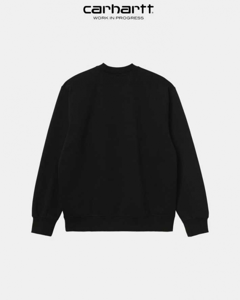 Carhartt Wip Sweatshirt Black / White | TH0000250