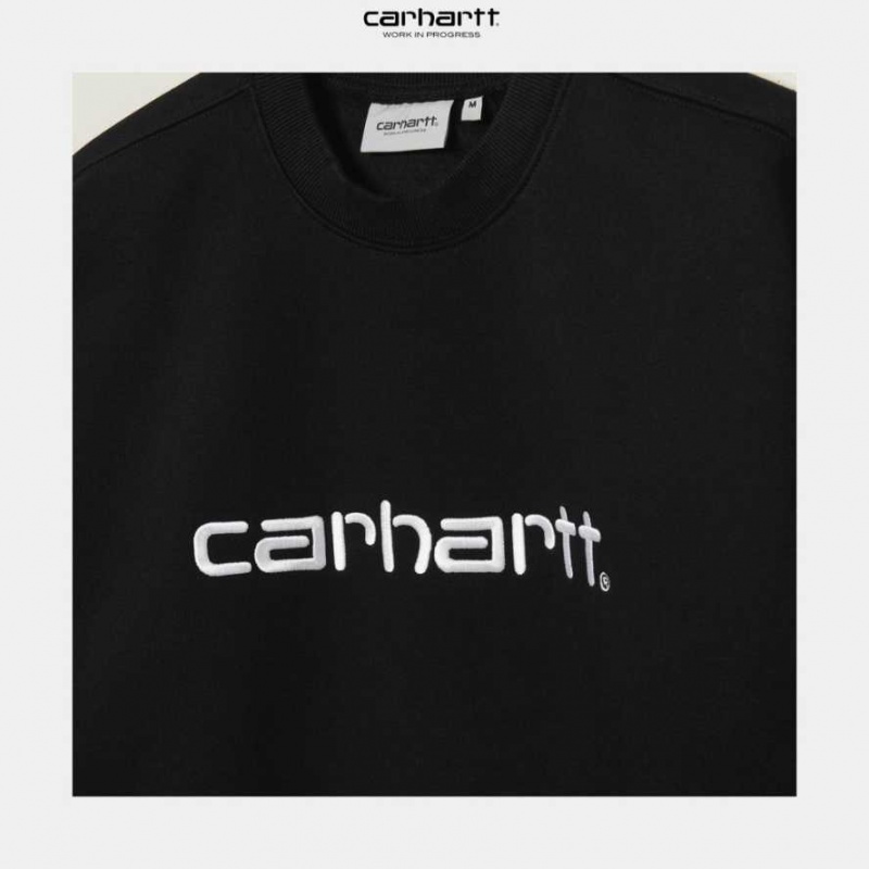 Carhartt Wip Sweatshirt Black / White | TH0000250