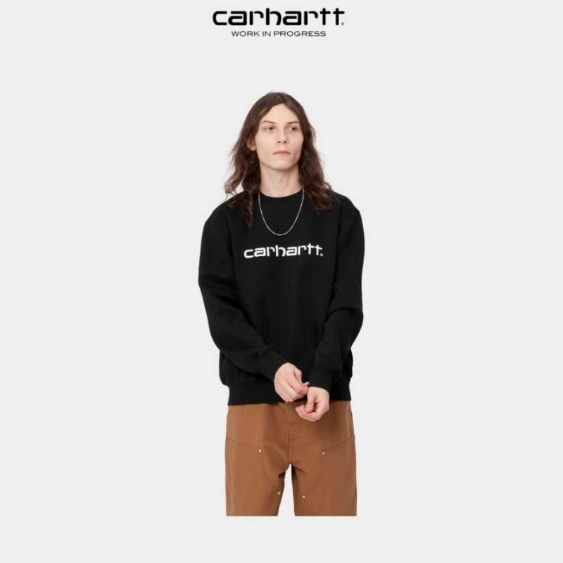 Carhartt Wip Sweatshirt Black / White | TH0000250