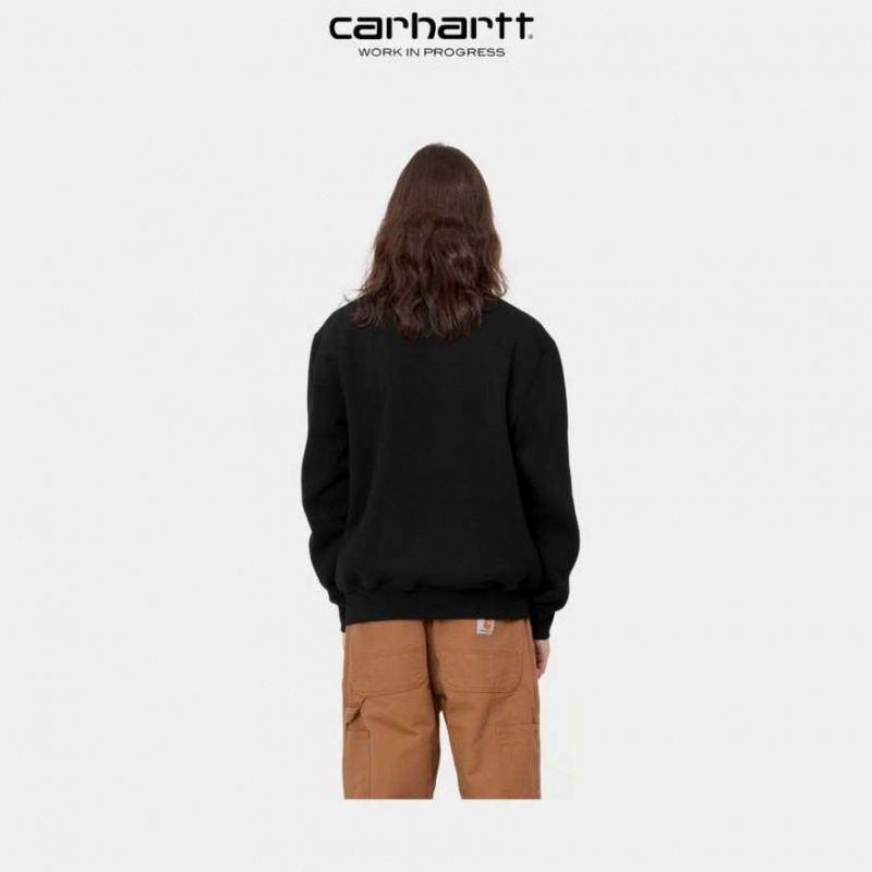 Carhartt Wip Sweatshirt Black / White | TH0000250