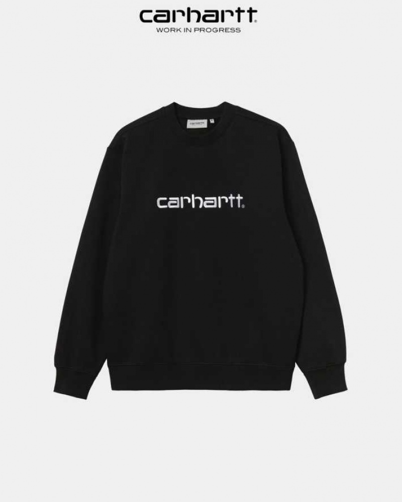 Carhartt Wip Sweatshirt Black / White | TH0000250