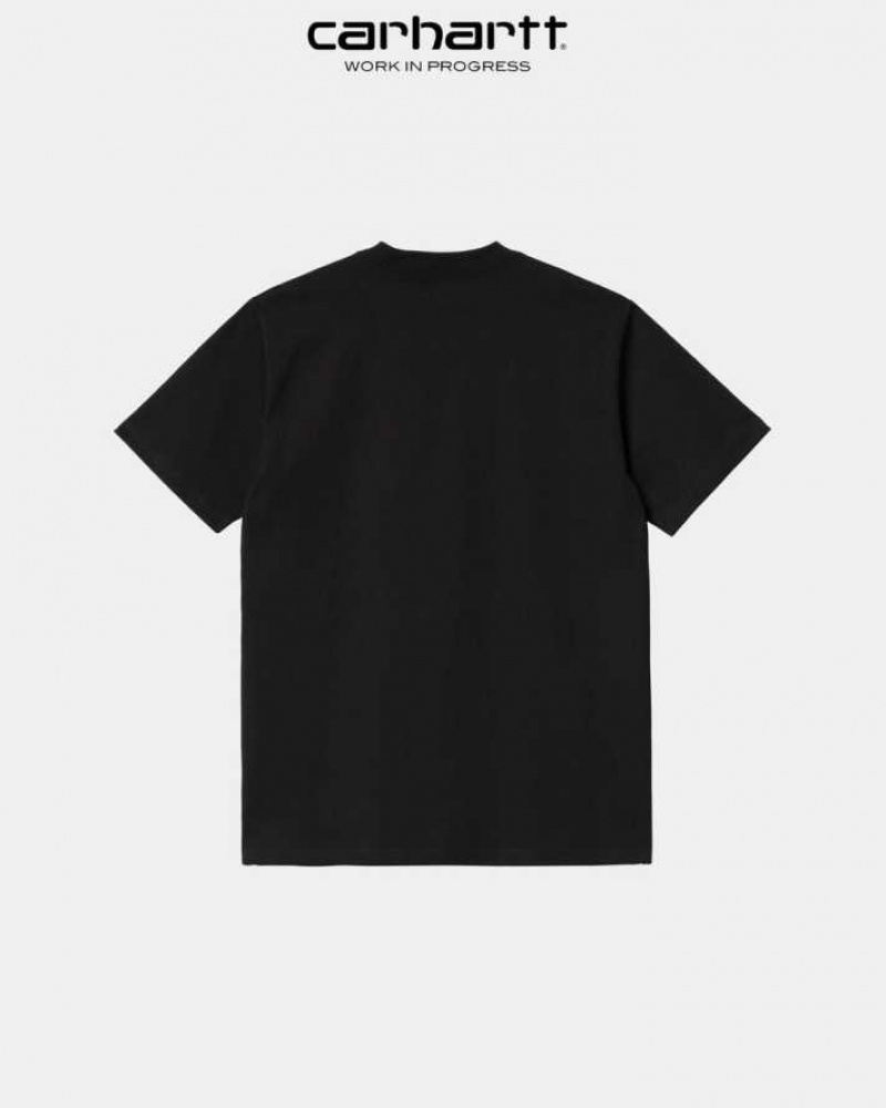 Carhartt Wip University Script T-Shirt Black | TH0002348