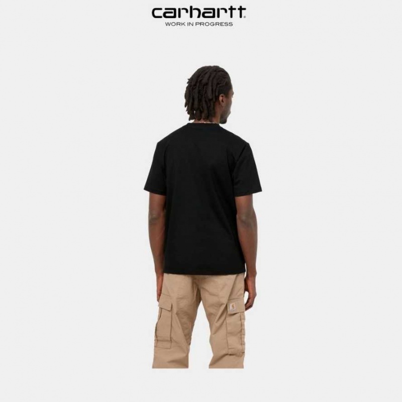 Carhartt Wip University Script T-Shirt Black | TH0002348