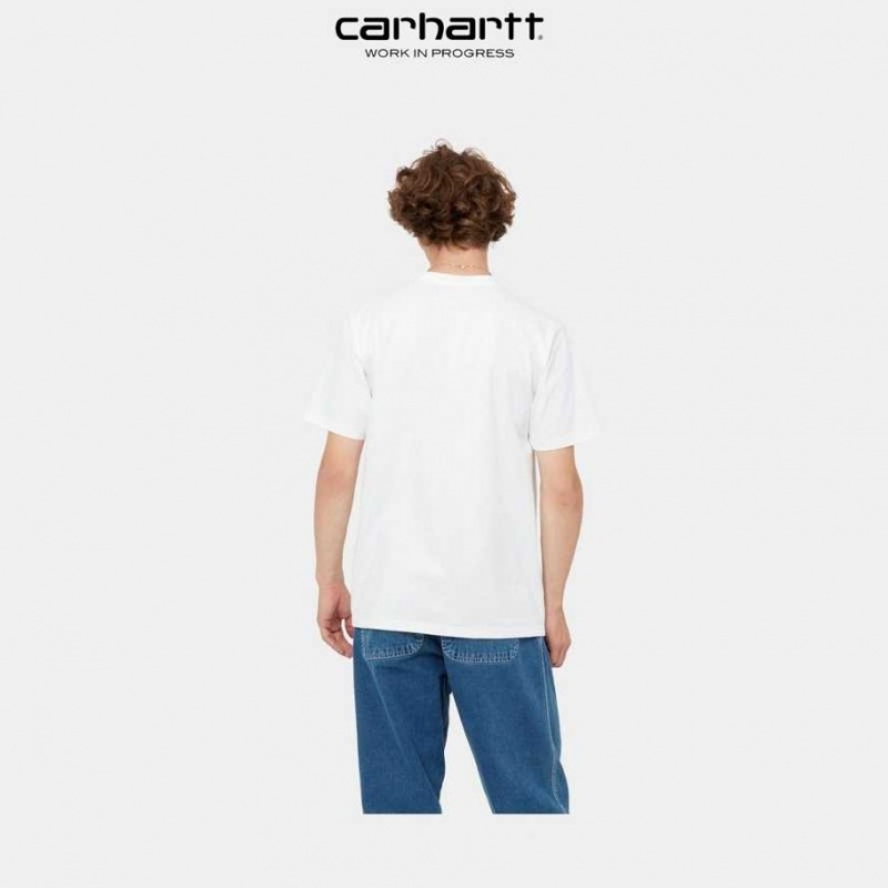 Carhartt Wip University Script T-Shirt White | TH0002349