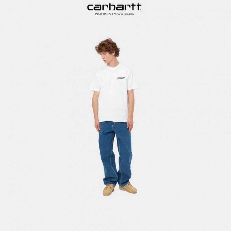 Carhartt Wip University Script T-Shirt White | TH0002349