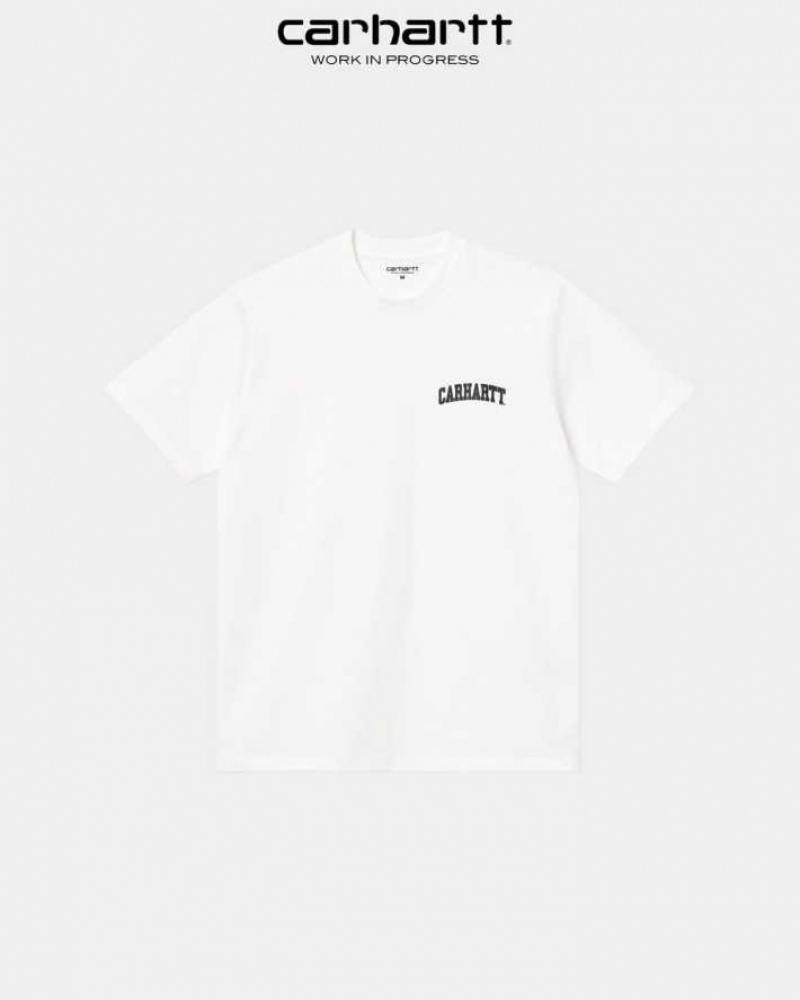 Carhartt Wip University Script T-Shirt White | TH0002349