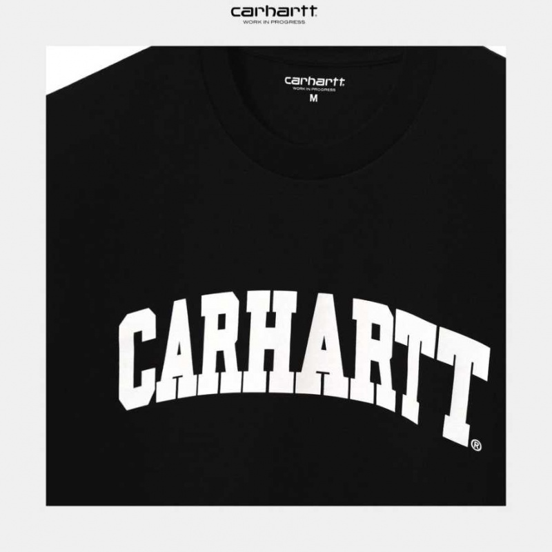 Carhartt Wip University T-Shirt Black | TH0002351