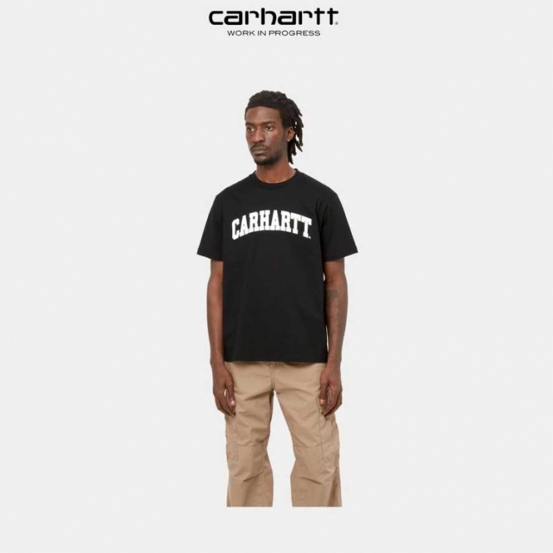 Carhartt Wip University T-Shirt Black | TH0002351