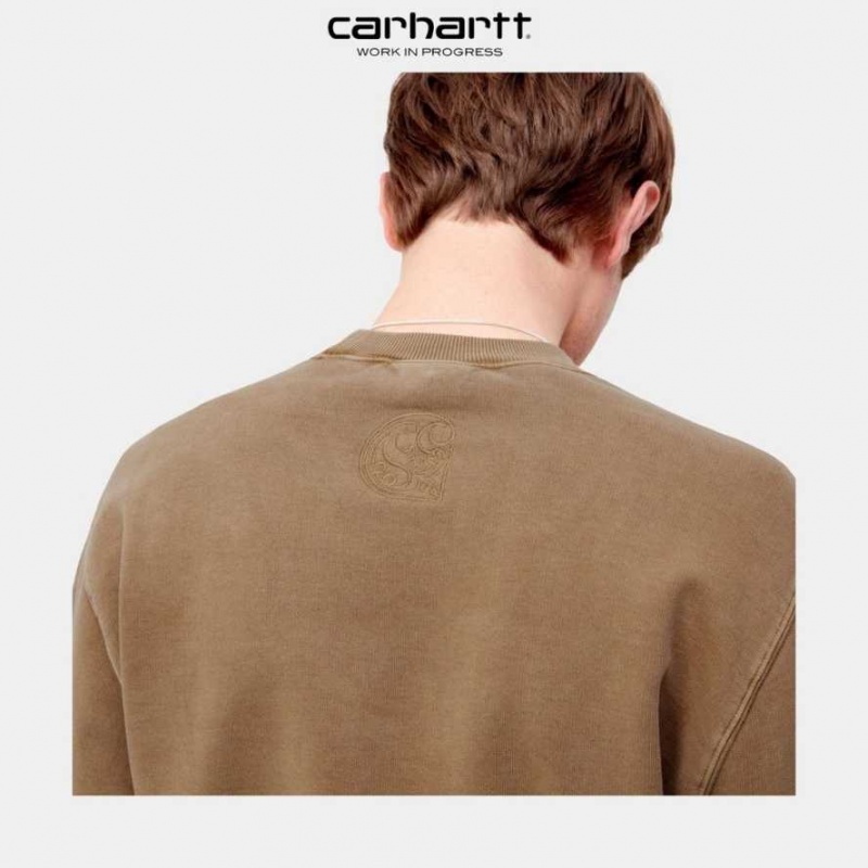 Carhartt Wip Verse Script Sweatshirt Hamilton Brown | TH0000371