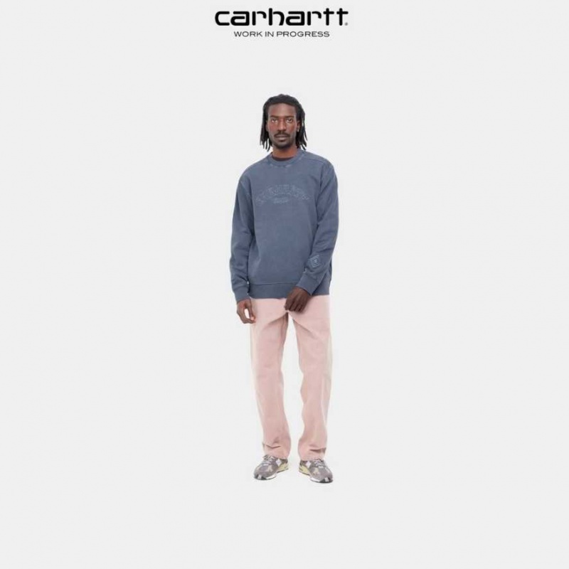 Carhartt Wip Verse Script Sweatshirt Storm Blue | TH0000369