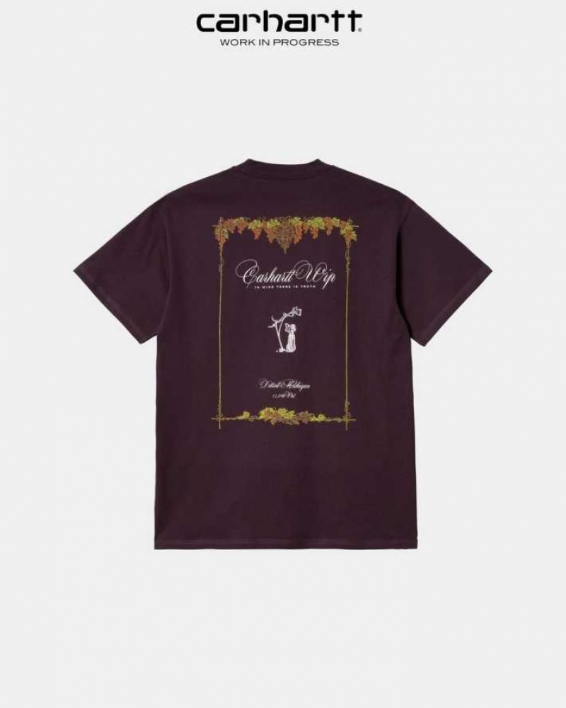 Carhartt Wip Vino T-Shirt Dark Plum | TH0002364