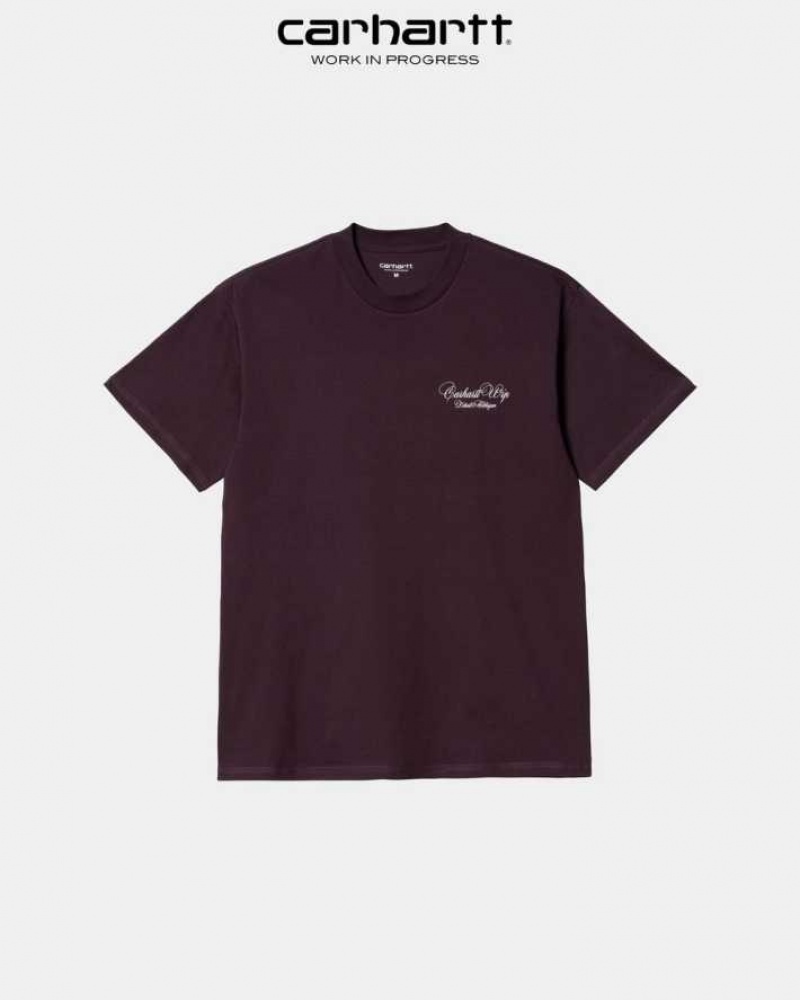 Carhartt Wip Vino T-Shirt Dark Plum | TH0002364