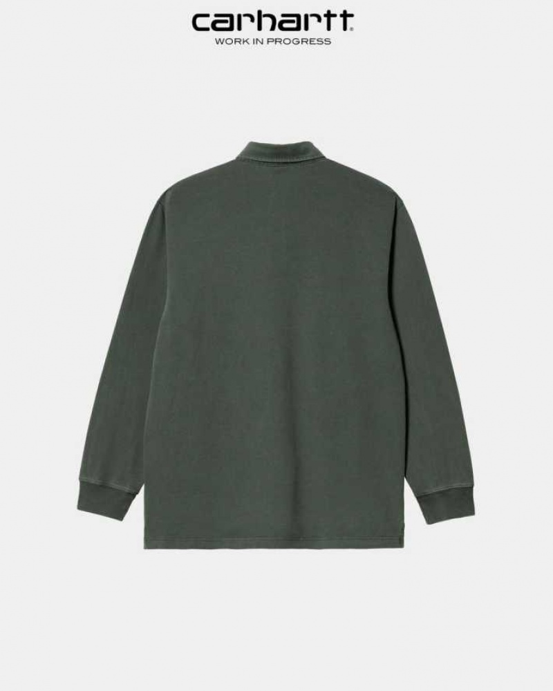 Carhartt Wip Vista Long Sleeve Rugby Shirt Boxwood | TH0002367