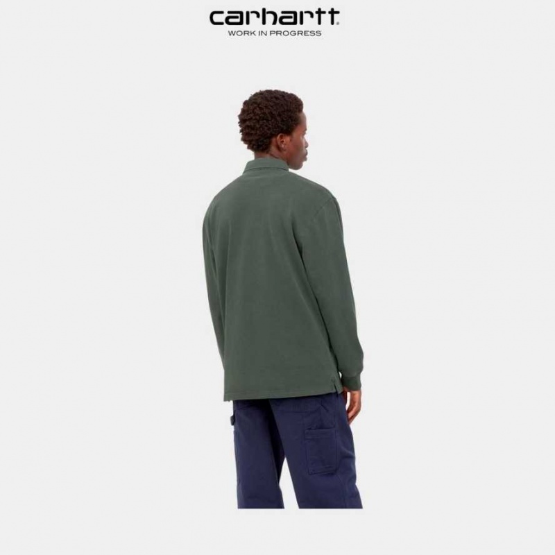 Carhartt Wip Vista Long Sleeve Rugby Shirt Boxwood | TH0002367