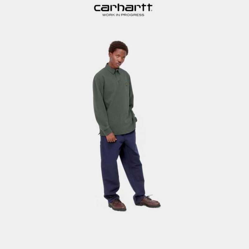 Carhartt Wip Vista Long Sleeve Rugby Shirt Boxwood | TH0002367