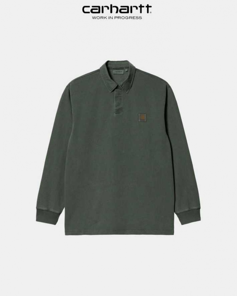 Carhartt Wip Vista Long Sleeve Rugby Shirt Boxwood | TH0002367