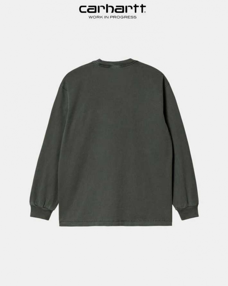 Carhartt Wip Vista Long Sleeve T-Shirt Boxwood | TH0002369