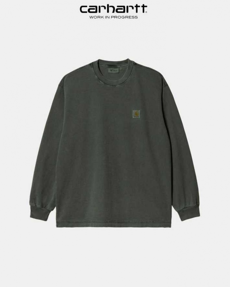 Carhartt Wip Vista Long Sleeve T-Shirt Boxwood | TH0002369