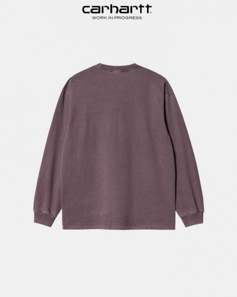 Carhartt Wip Vista Long Sleeve T-Shirt Dark Plum | TH0002371