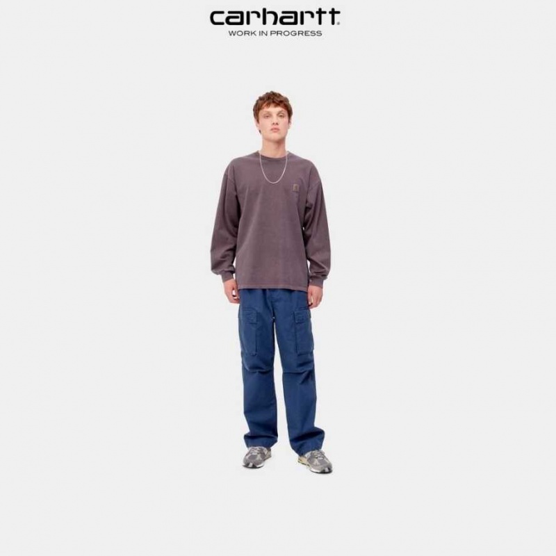 Carhartt Wip Vista Long Sleeve T-Shirt Dark Plum | TH0002371