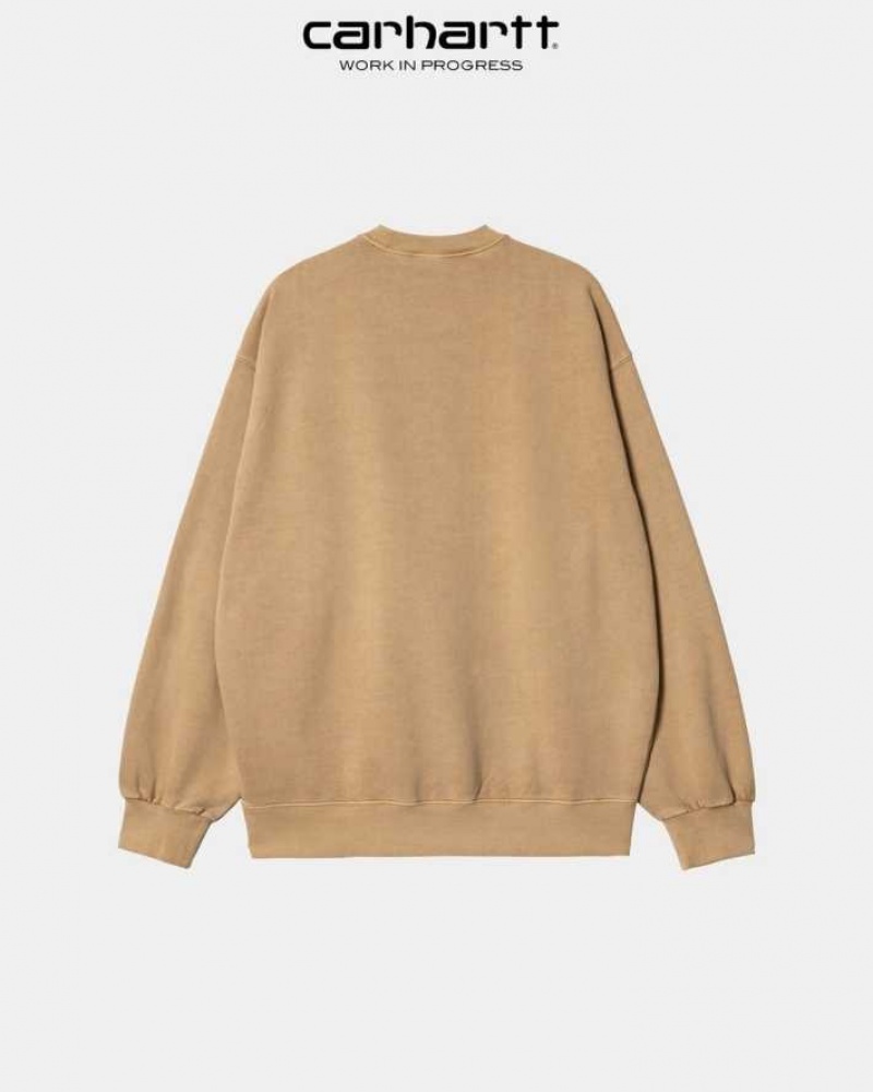 Carhartt Wip Vista Sweatshirt Dusty Hamilton Brown | TH0000379