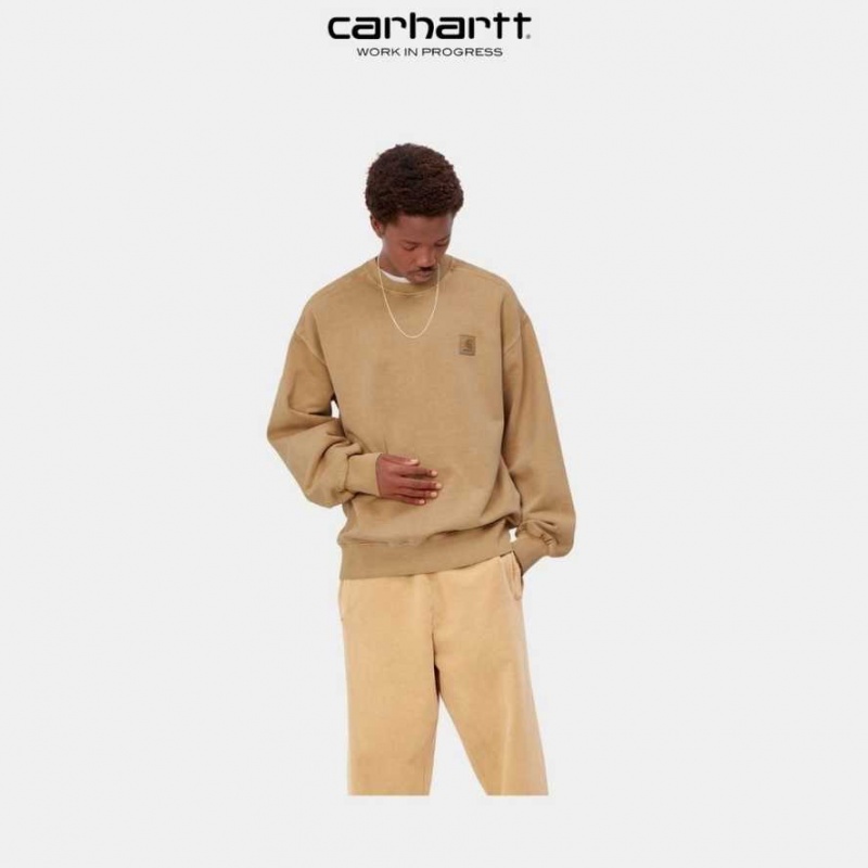 Carhartt Wip Vista Sweatshirt Dusty Hamilton Brown | TH0000379