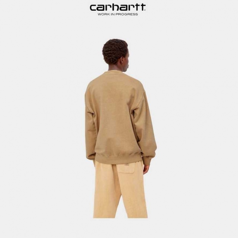 Carhartt Wip Vista Sweatshirt Dusty Hamilton Brown | TH0000379