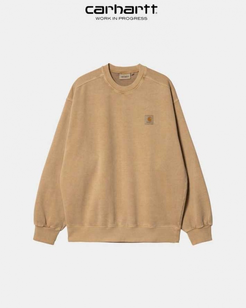 Carhartt Wip Vista Sweatshirt Dusty Hamilton Brown | TH0000379