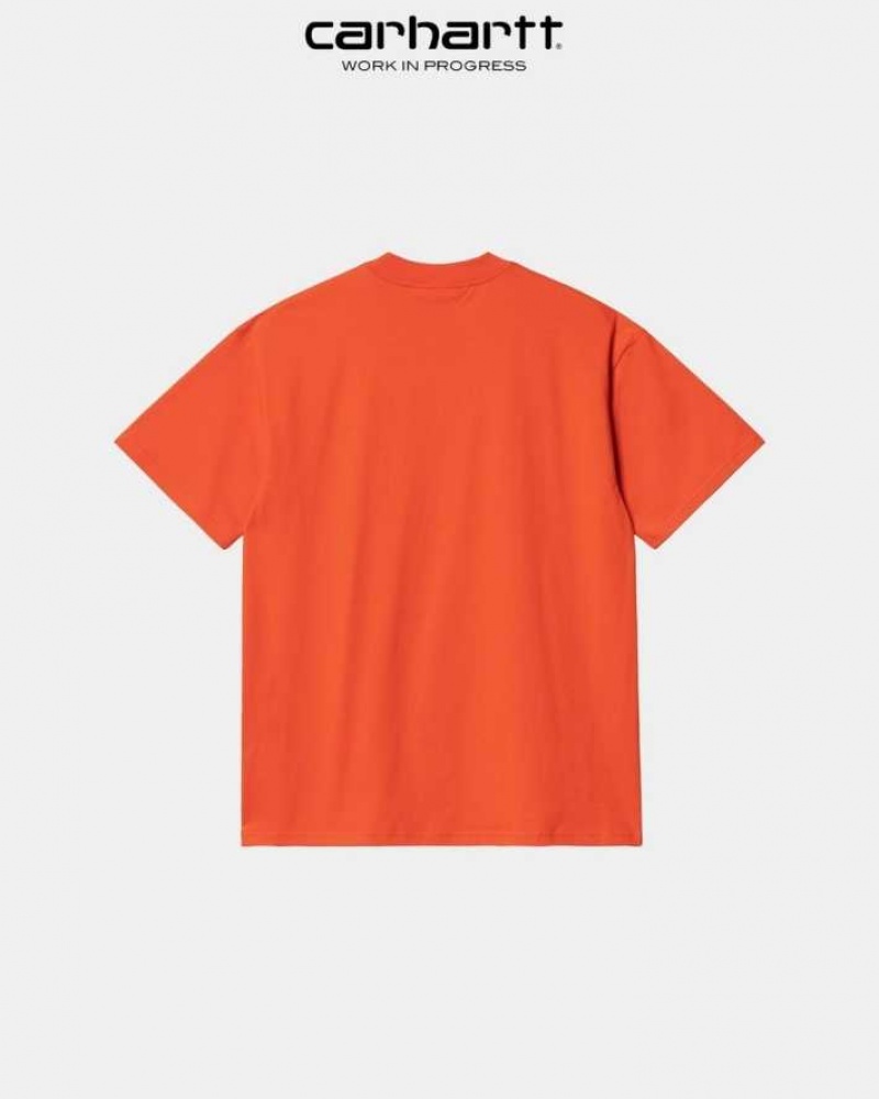 Carhartt Wip WIP x Quartersnacks Graphic T-Shirt Safety Orange | TH0002130