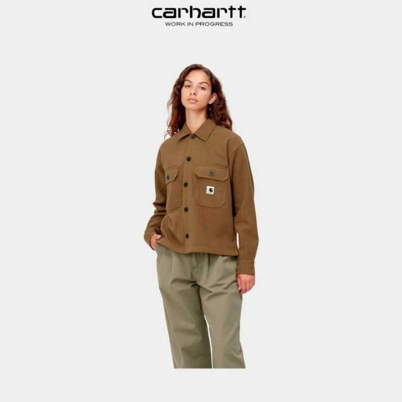 Carhartt Wip Wiston Shirt Jacket Hamilton Brown | TH0000117