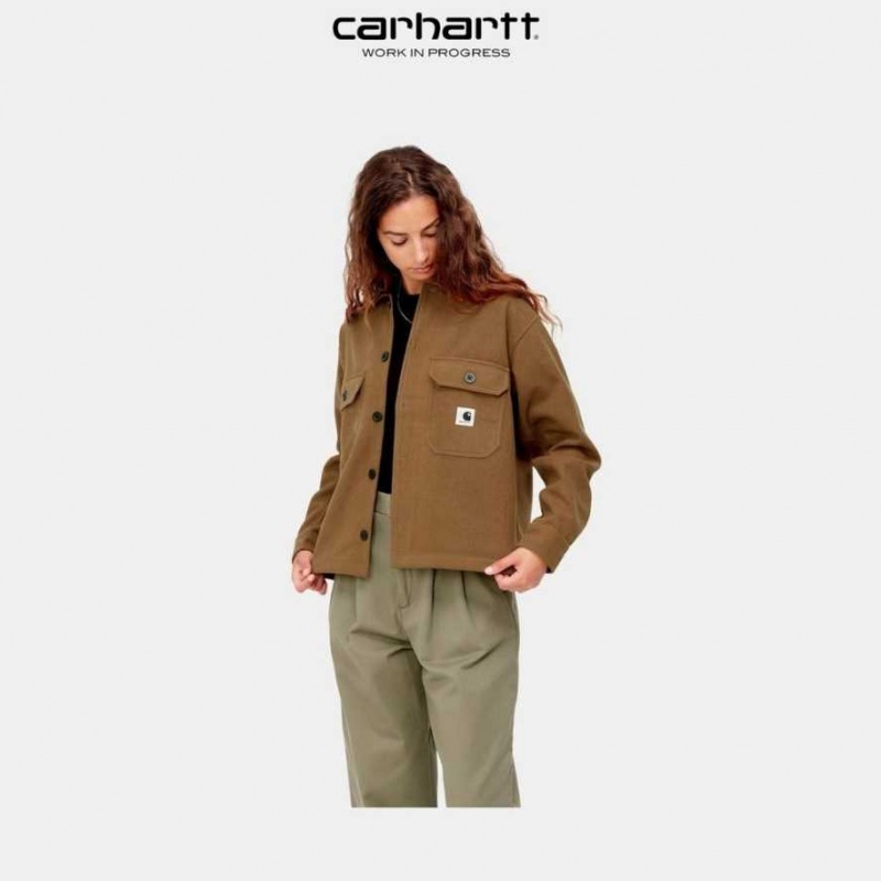 Carhartt Wip Wiston Shirt Jacket Hamilton Brown | TH0000117