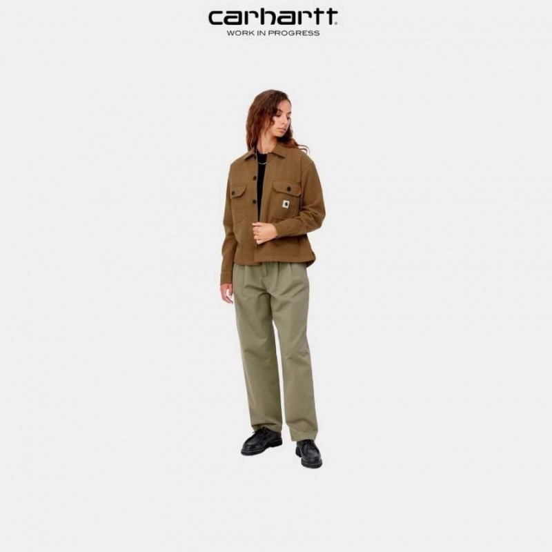 Carhartt Wip Wiston Shirt Jacket Hamilton Brown | TH0000117